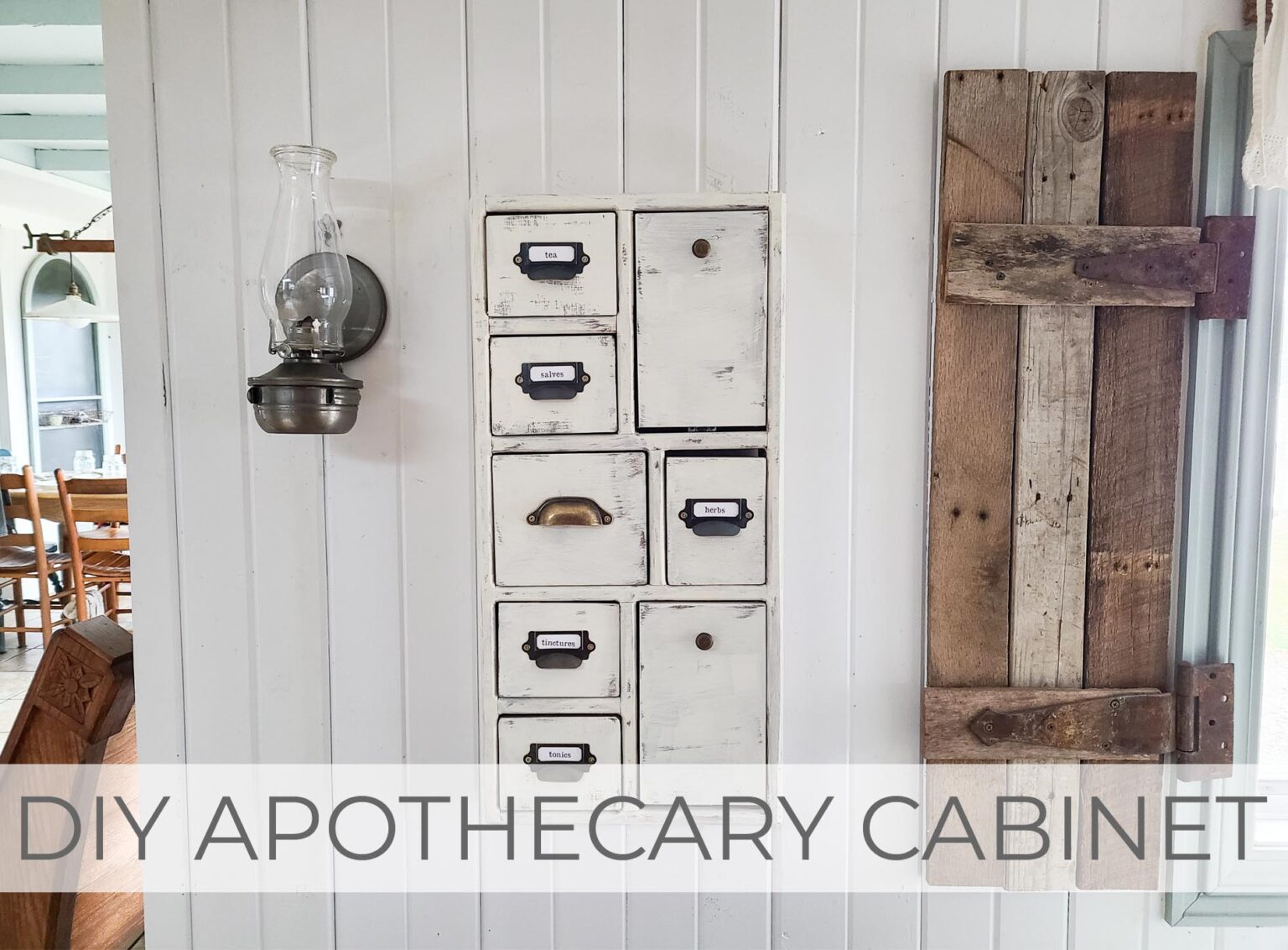 Showcase of DIY Apothecary Cabinet from Upcycled Heart Cut-Out Shelf by Larissa of Prodigal Pieces | prodigalpieces.com #prodigalpieces