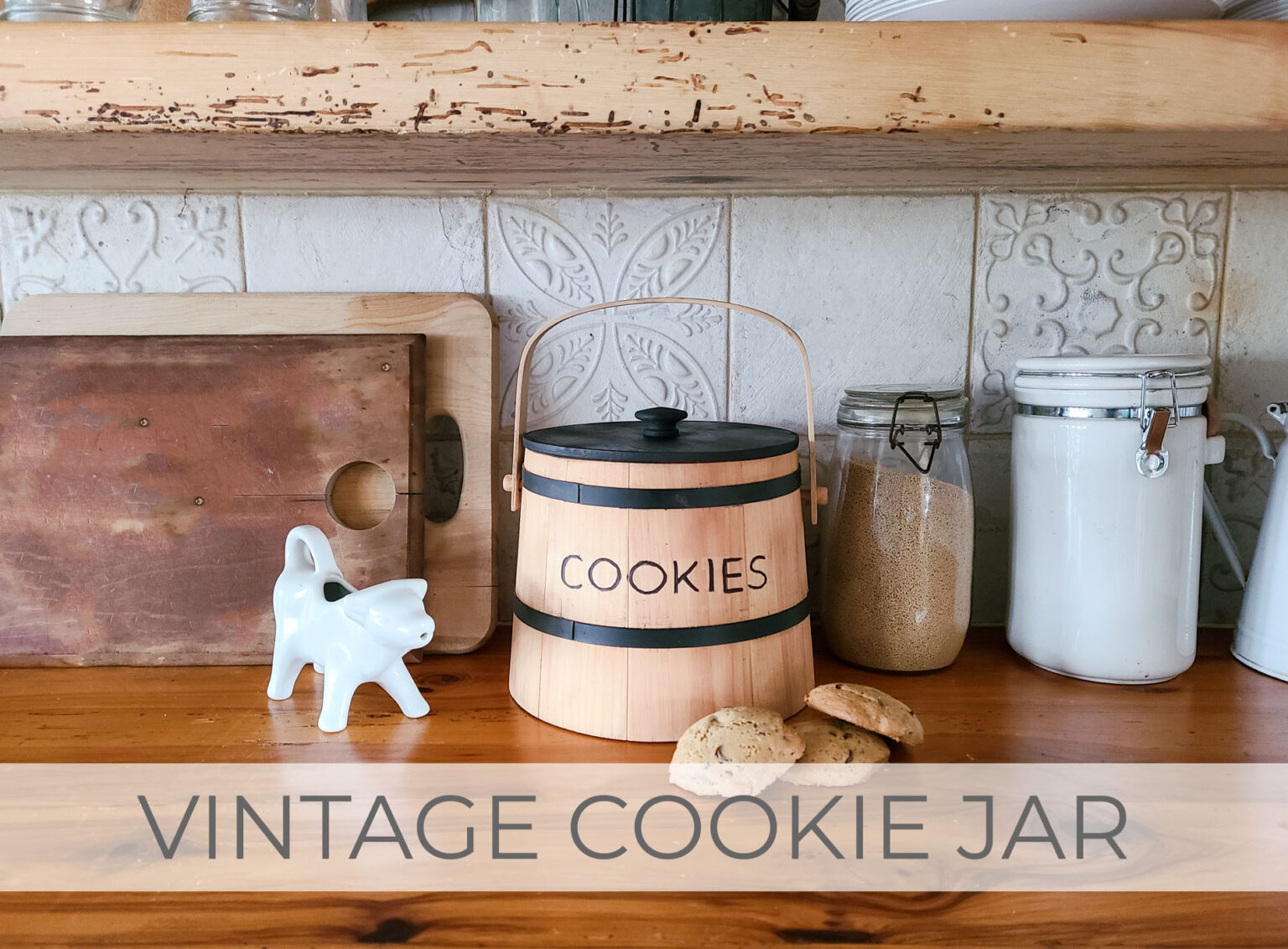 Showcase of Vintage Cookie Jar Barrel Makeover by Larissa of Prodigal Pieces | prodigalpieces.com #prodigalpieces