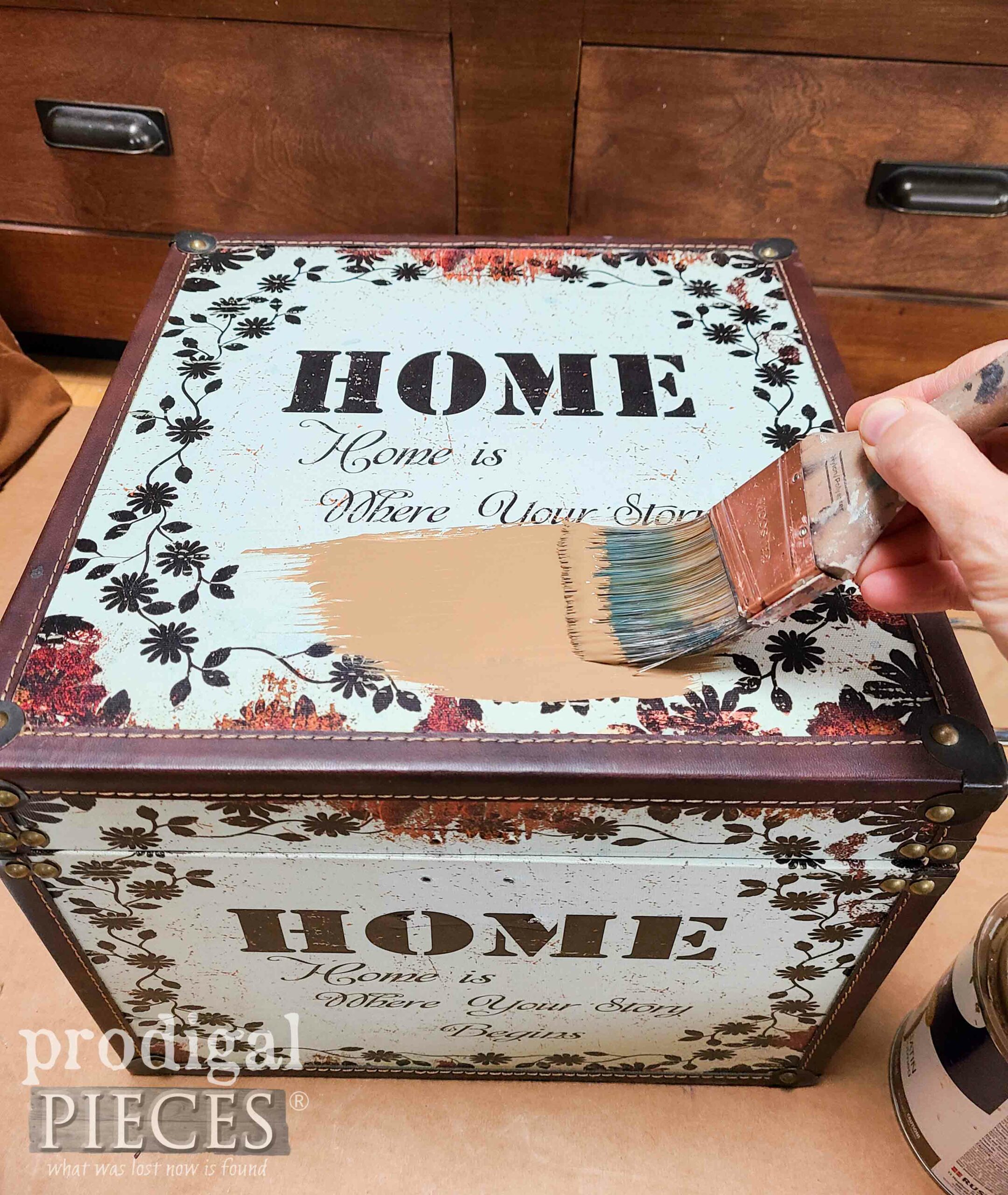 Painting Thrifted Box Exterior | prodigalpieces.com #prodigalpieces Painting Thrifted Box Exterior | prodigalpieces.com #prodigalpieces
