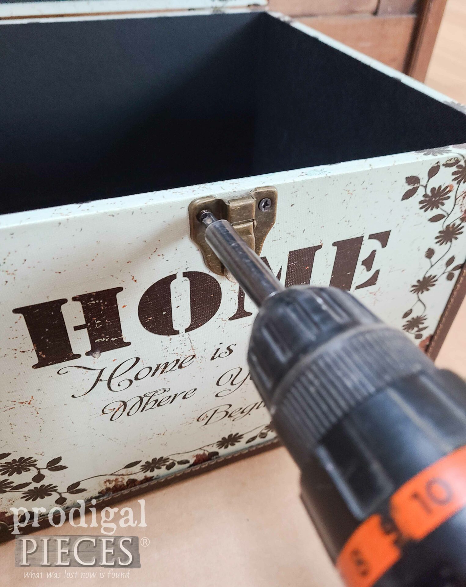 Removing Box Hardware | prodigalpieces.com #prodigalpieces Removing Box Hardware | prodigalpieces.com #prodigalpieces