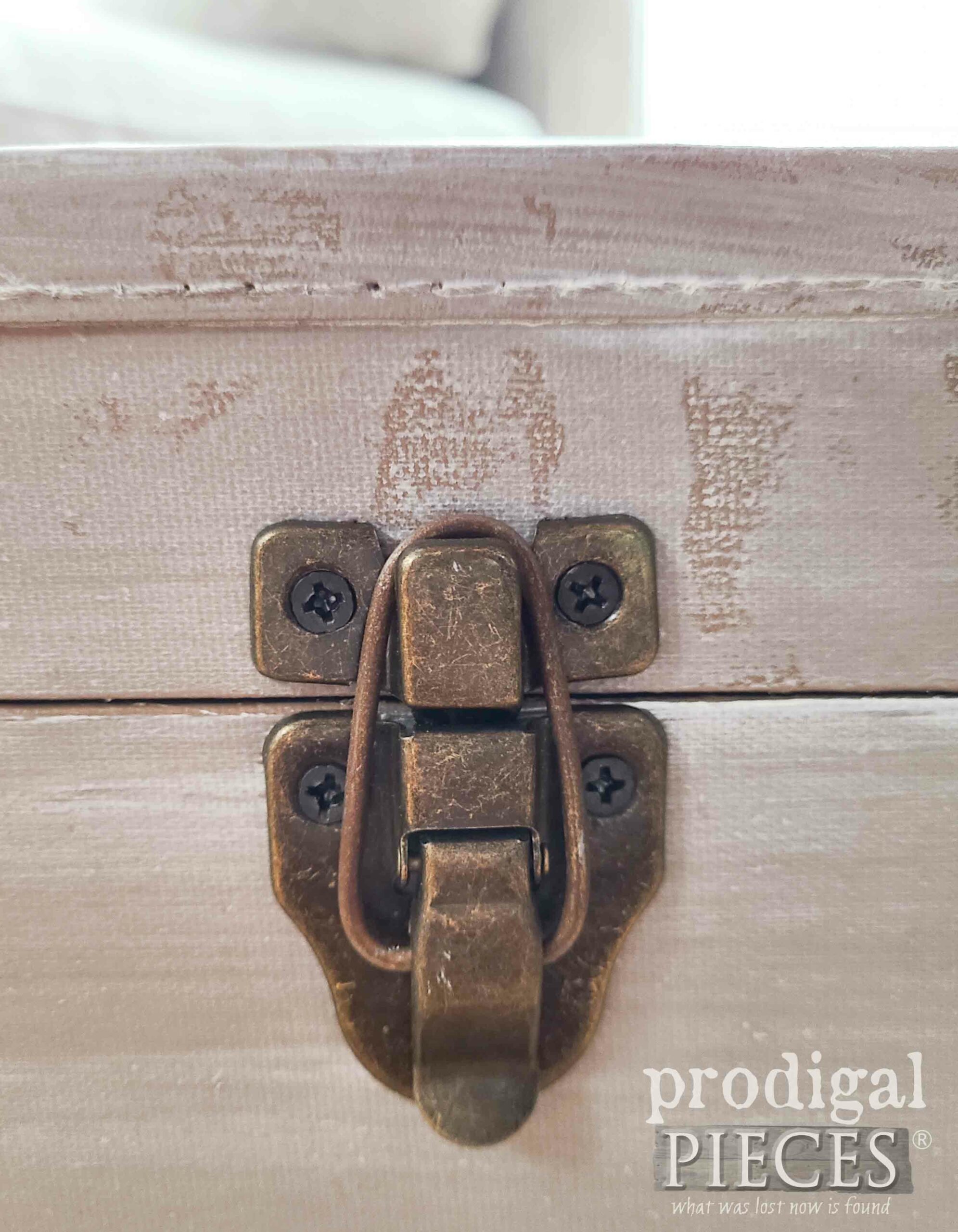 Repaired Box Latch on Thrifted Storage by Larissa of Prodigal Pieces | prodigalpieces.com #prodigalpieces Repaired Box Latch on Thrifted Storage by Larissa of Prodigal Pieces | prodigalpieces.com #prodigalpieces