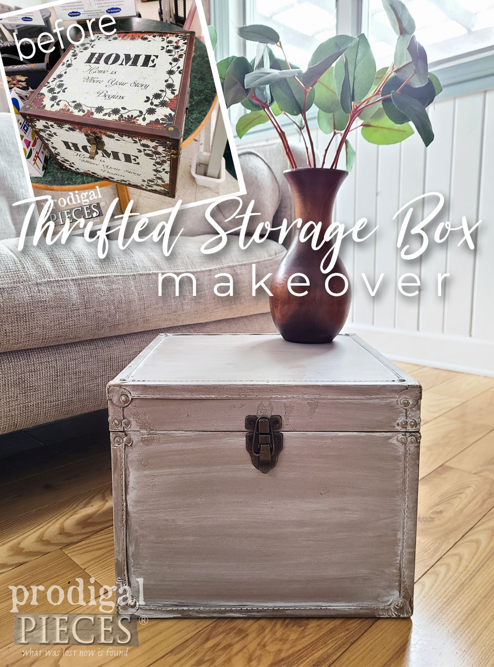A thrifted storage box gets a modern makeover by Larissa of Prodigal Pieces | prodigalpieces.com #prodigalpieces A thrifted storage box gets a modern makeover by Larissa of Prodigal Pieces | prodigalpieces.com #prodigalpieces