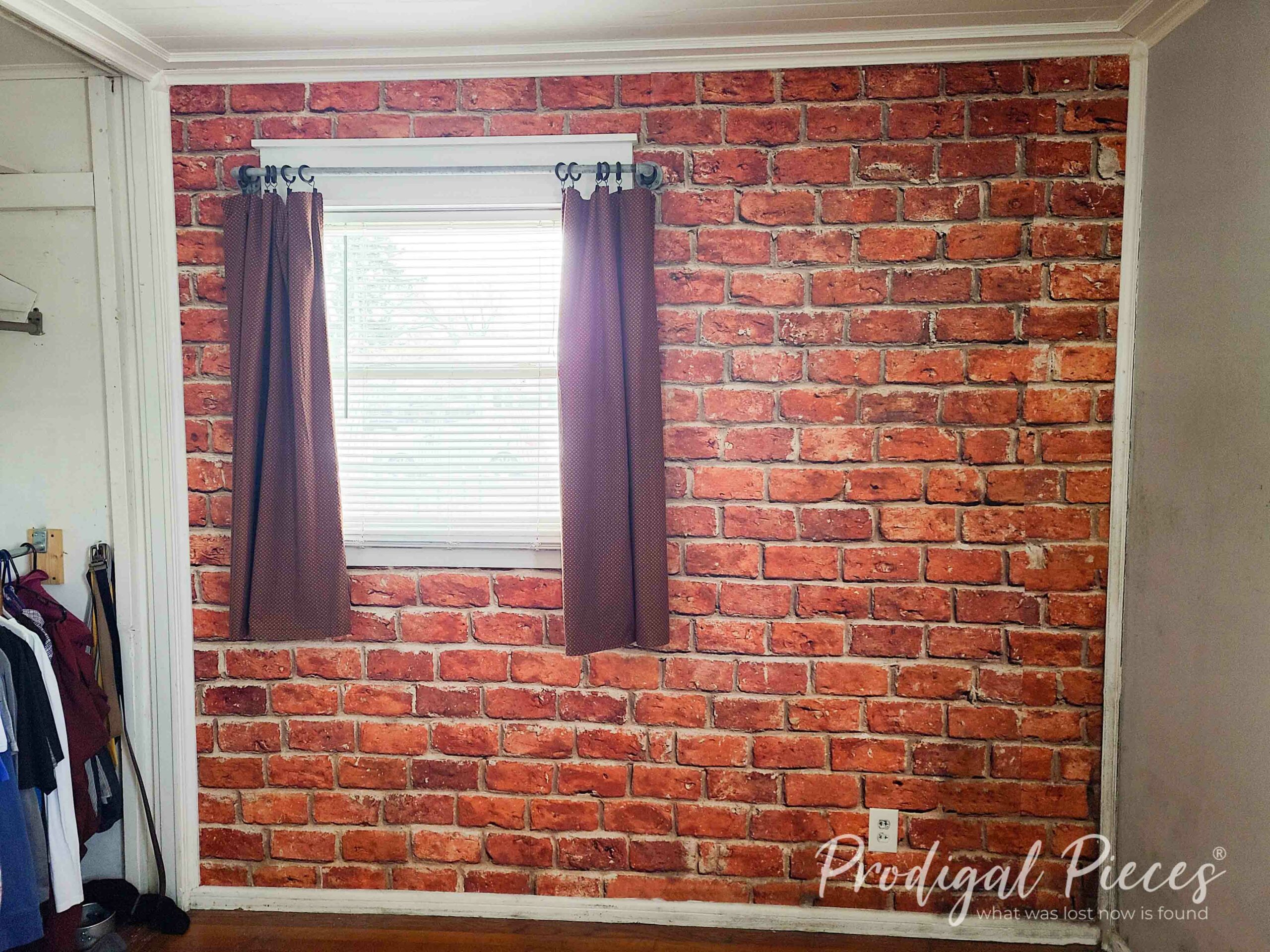 Brick Wall Before Makeover | prodigalpieces.com #prodigalpieces Brick Wall Before Makeover | prodigalpieces.com #prodigalpieces