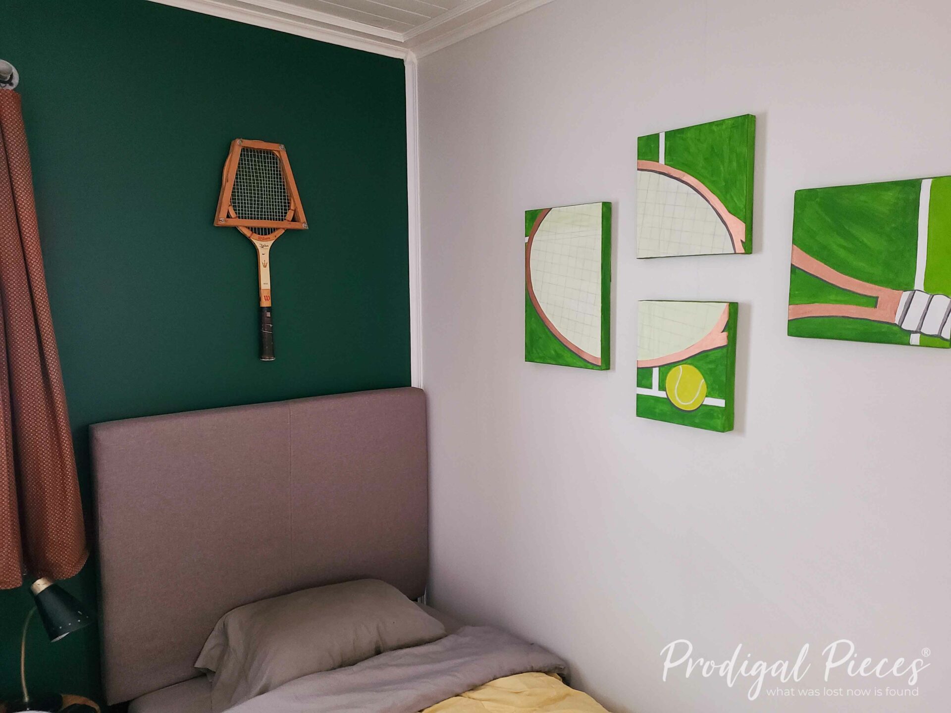 Tennis Wall Art from Thrifted Finds by Larissa of Prodigal Pieces | prodigalpieces.com #prodigalpieces Tennis Wall Art from Thrifted Finds by Larissa of Prodigal Pieces | prodigalpieces.com #prodigalpieces