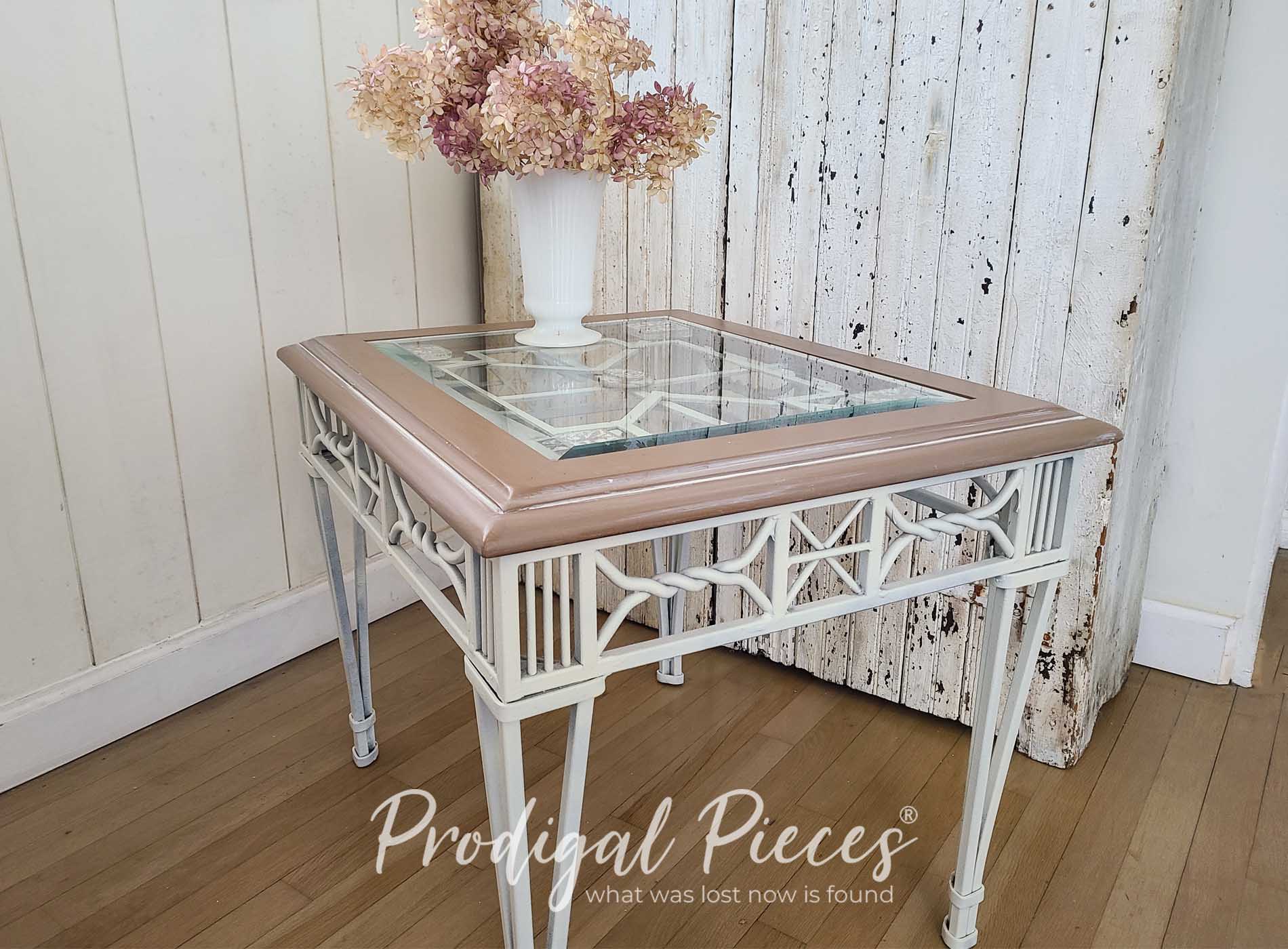 Featured Glass Side Table Rescue by Larissa of Prodigal Pieces | prodigalpieces.com #prodigalpieces