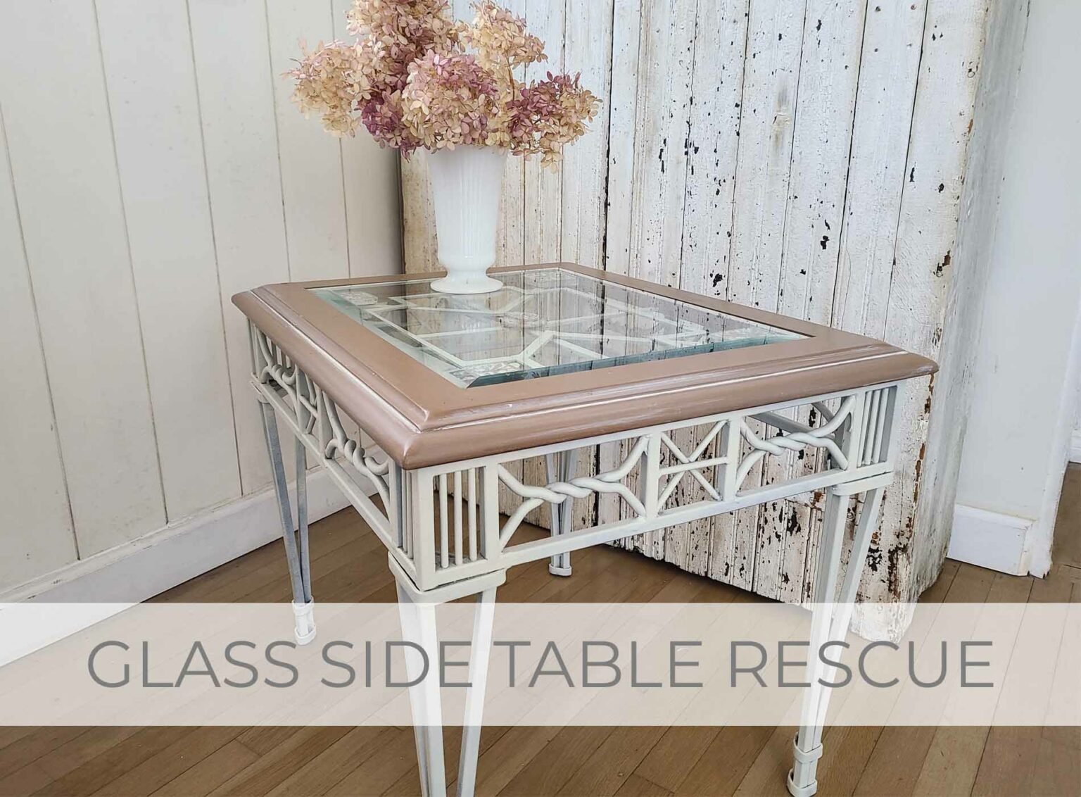 Showcase of Glass Side Table Rescue by Larissa of Prodigal Pieces | prodigalpieces.com #prodigalpieces