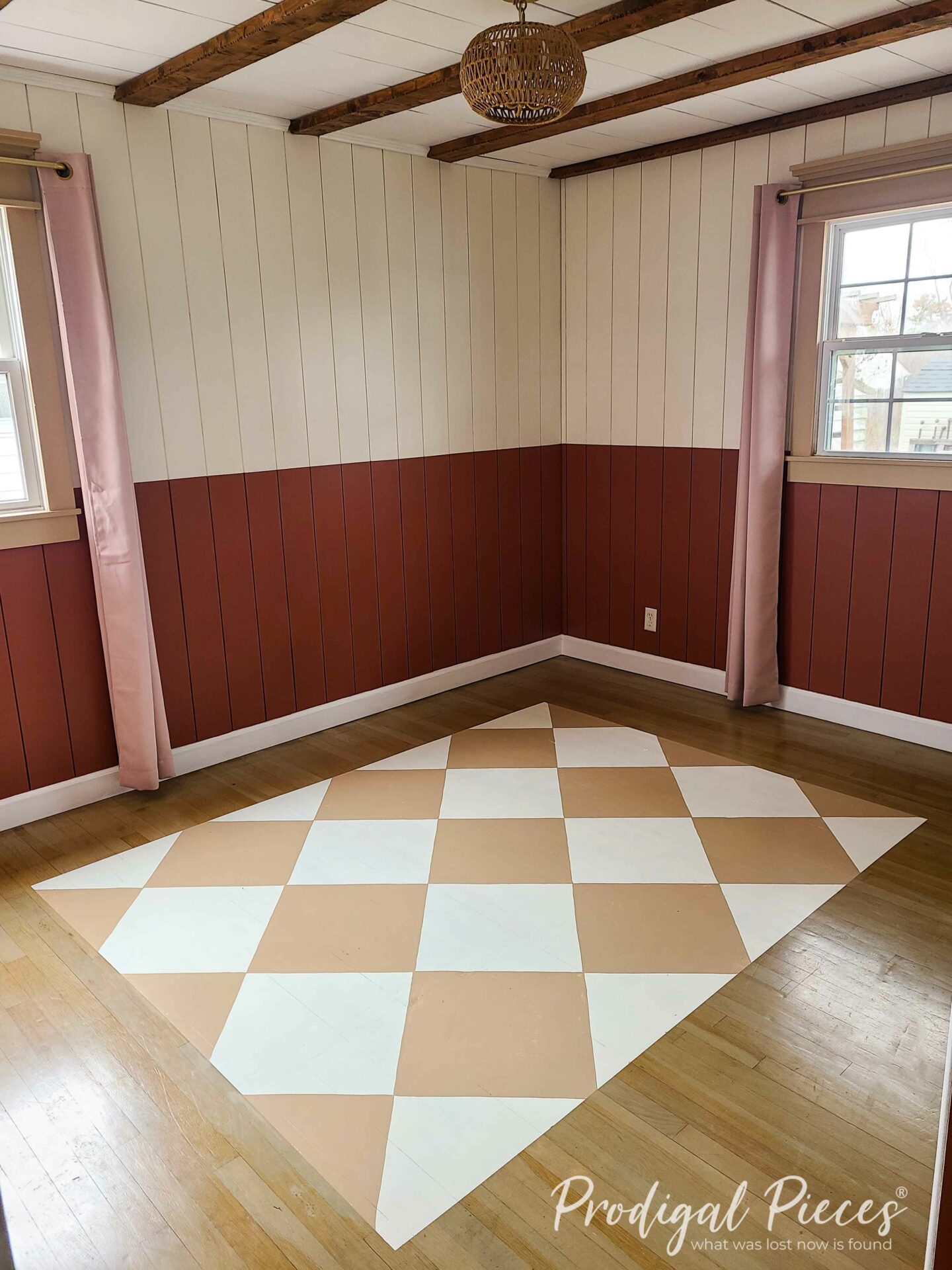 Finished DIY Painted Rug in Bedroom by Larissa of Prodigal Pieces | prodigalpieces.com #prodigalpieces Finished DIY Painted Rug in Bedroom by Larissa of Prodigal Pieces | prodigalpieces.com #prodigalpieces