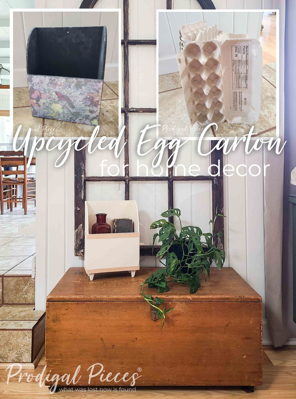A thrifted box makes for Boho decor with an upcycled egg carton and a video tutorial by Larissa of Prodigal Pieces | prodigalpieces.com #prodigalpieces A thrifted box makes for Boho decor with an upcycled egg carton and a video tutorial by Larissa of Prodigal Pieces | prodigalpieces.com #prodigalpieces