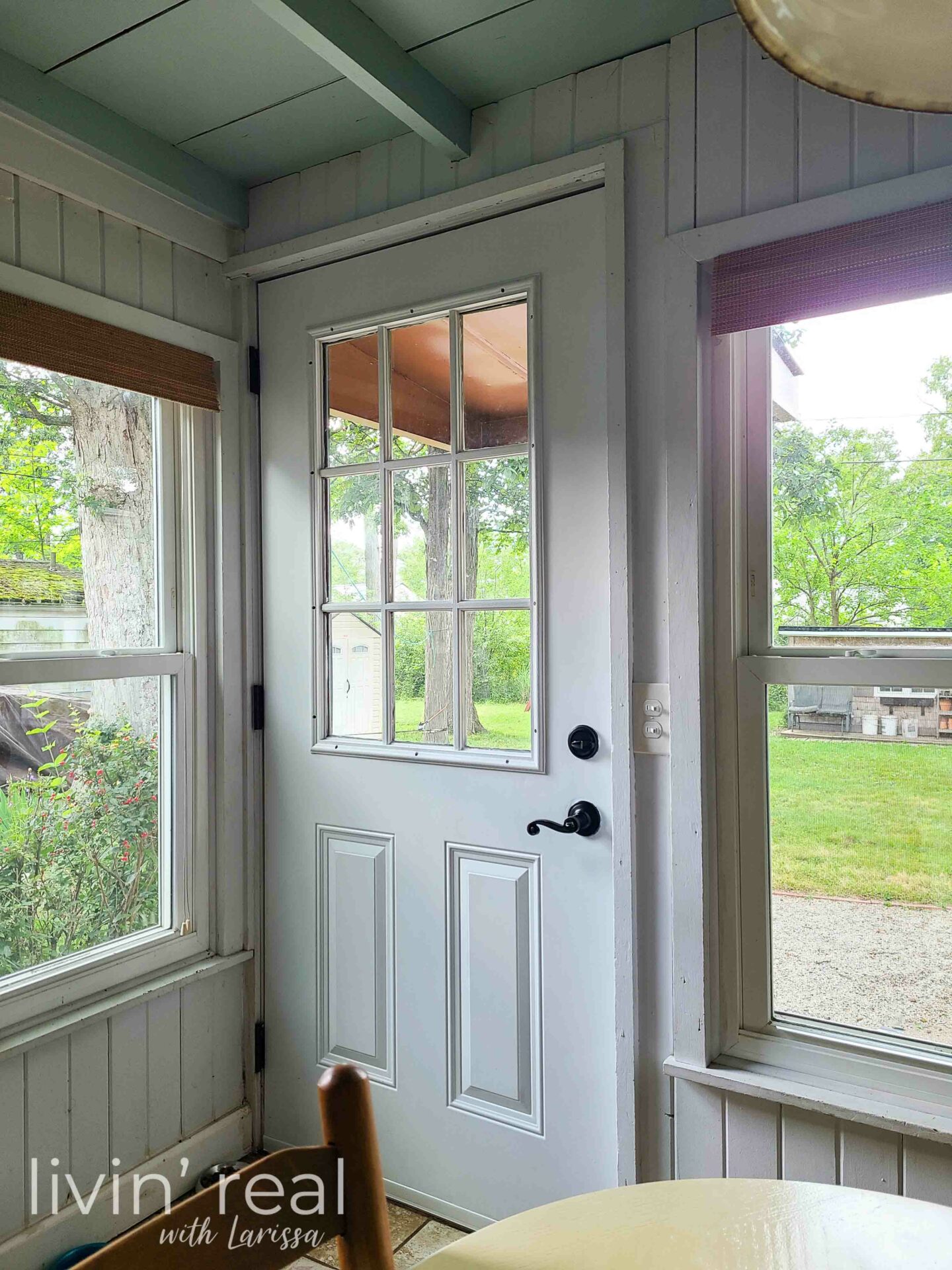 Awning View from Inside by Livin' Real with Larissa | livinrealwithlarissa.com #livinrealwithlarissa Awning View from Inside by Livin' Real with Larissa | livinrealwithlarissa.com #livinrealwithlarissa
