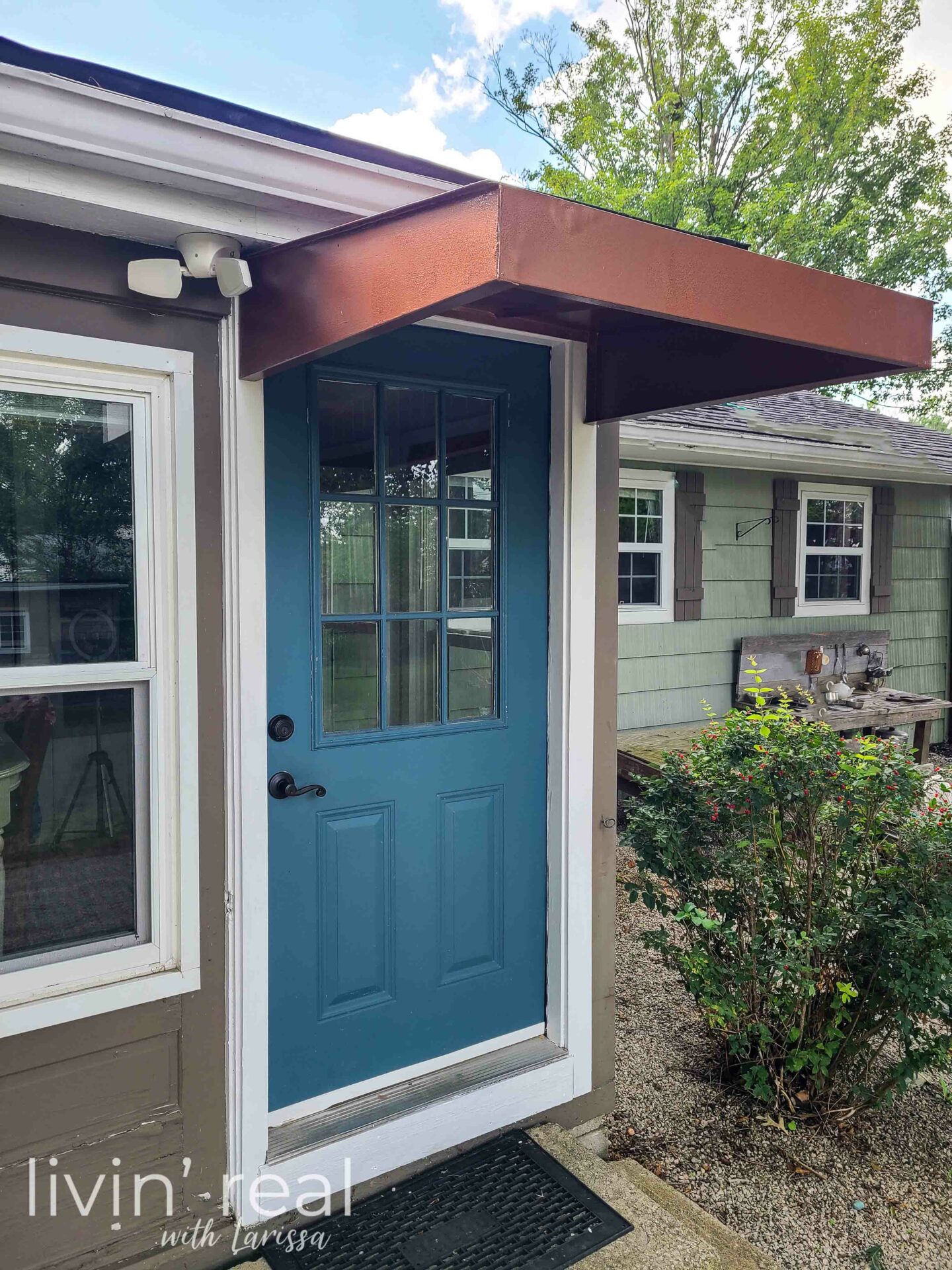 Finished Copper Awning by Livin' Real with Larissa | livinrealwithlarissa.com #livinrealwithlarissa Finished Copper Awning by Livin' Real with Larissa | livinrealwithlarissa.com #livinrealwithlarissa