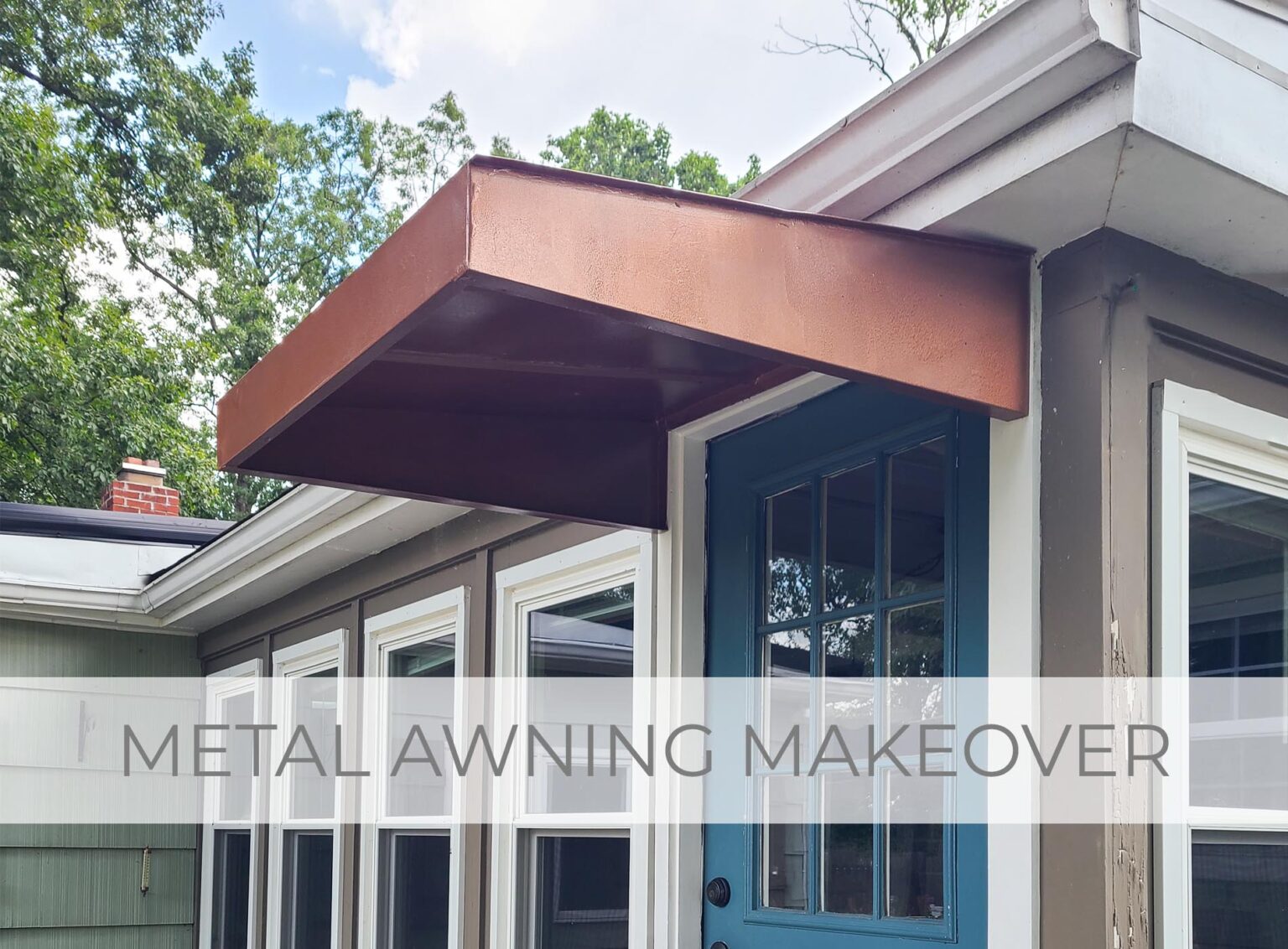 Showcase Metal Awning Makeover by Larissa of Livin' Real with Larissa | livinrealwithlarissa.com #livinrealwithlarissa