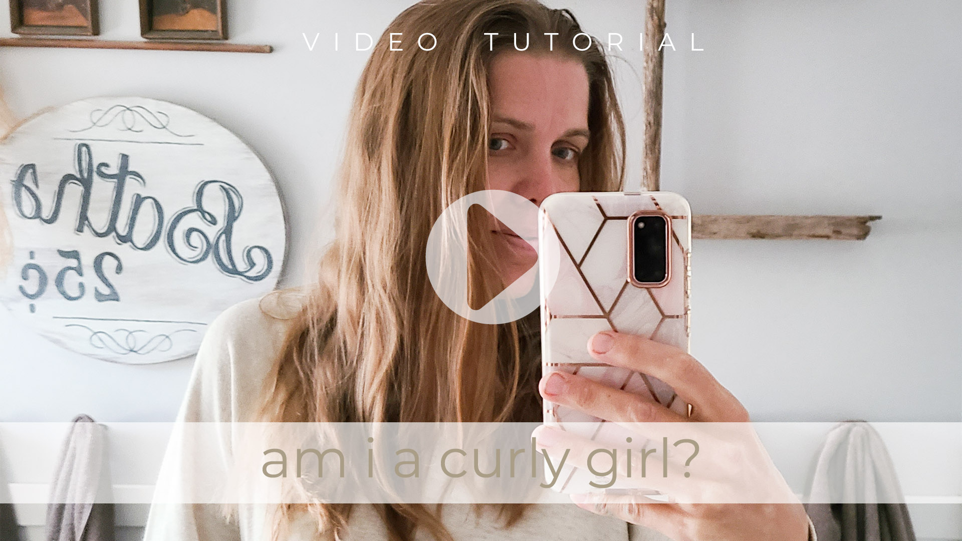 From assumed straight hair to 2b and 2c waves, Larissa of Prodigal Pieces shares her hair journey with recipes and tutorials at prodigalpieces.com #prodigalpieces #haircare #wavyhair #bathandbody Video Tutorial of Livin' Real with Larissa with DIY Curly Haircut | livinrealwithlarissa.com #livinrealwithlarissa