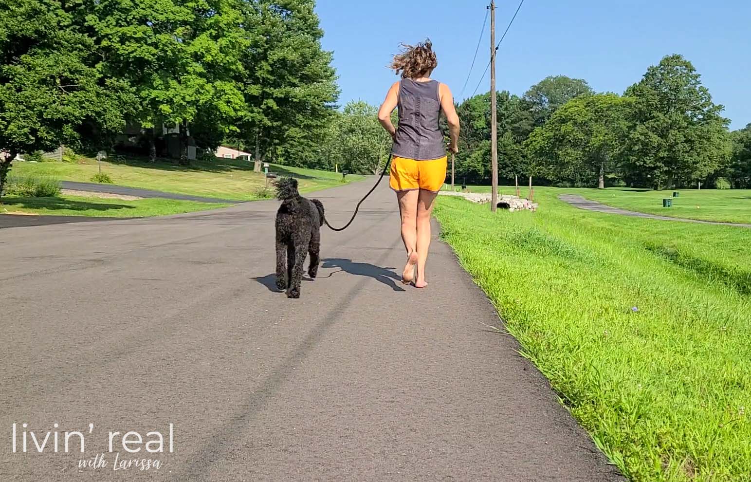 Loula the Goldendoodle and Larissa Jogging | Livin' Real with Larissa | livinrealwithlarissa.com #livinrealwithlarissa Loula the Goldendoodle and Larissa Jogging | Livin' Real with Larissa | livinrealwithlarissa.com #livinrealwithlarissa