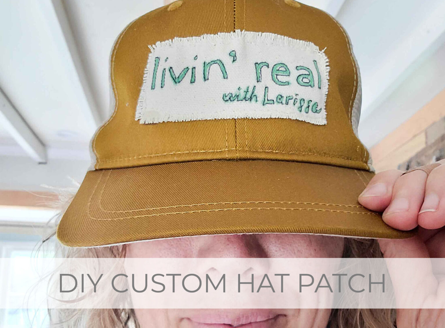Showcase of DIY Custom Hat Patch Tutorial by Livin' Real with Larissa | livinrealwithlarissa.com #livinrealwithlarissa