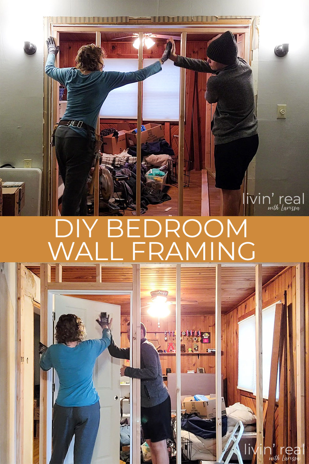 DIY Bedroom Wall Framing by Livin' Real with Larissa | livinrealwithalrissa.com #livinrealwithlarissa