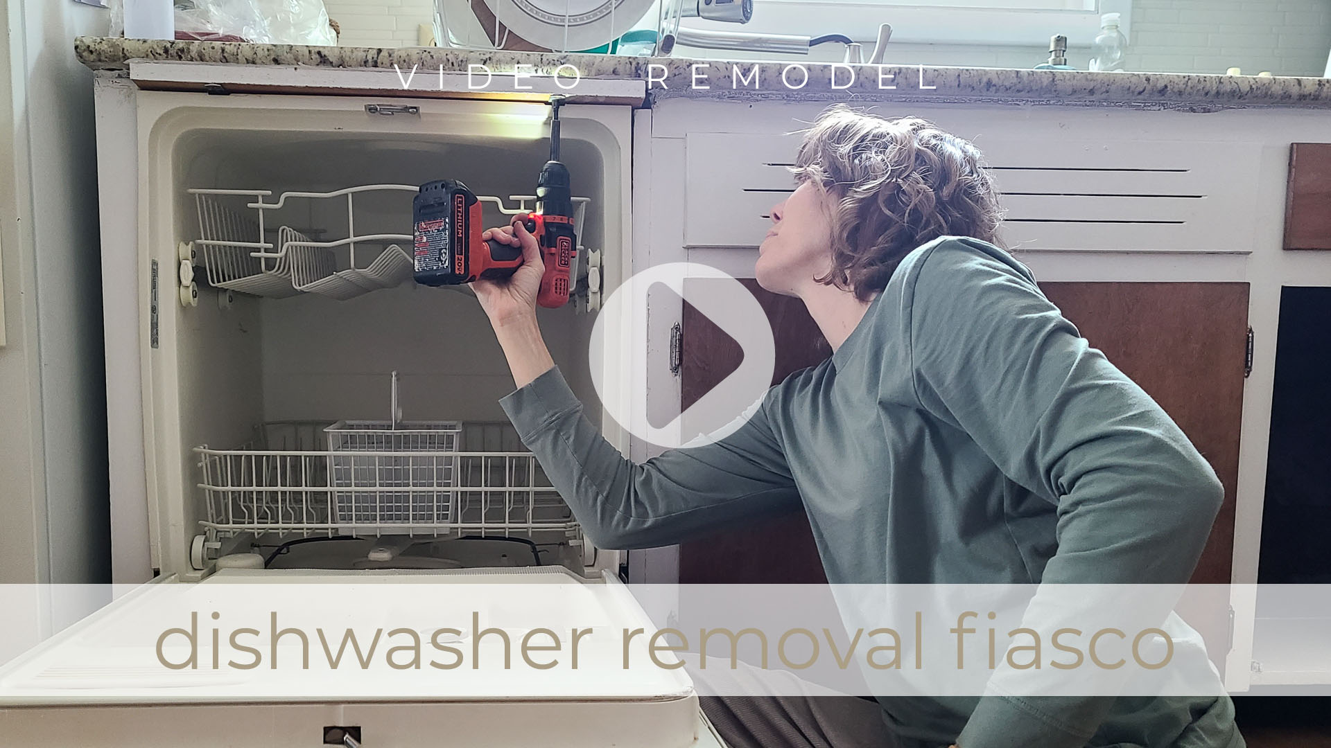 Video Vlog of DIY Dishwasher Removal by Livin' Real with Larissa | livinrealwithlarissa.com #livinrealwithlarissa Video Vlog of DIY Dishwasher Removal by Livin' Real with Larissa | livinrealwithlarissa.com #livinrealwithlarissa