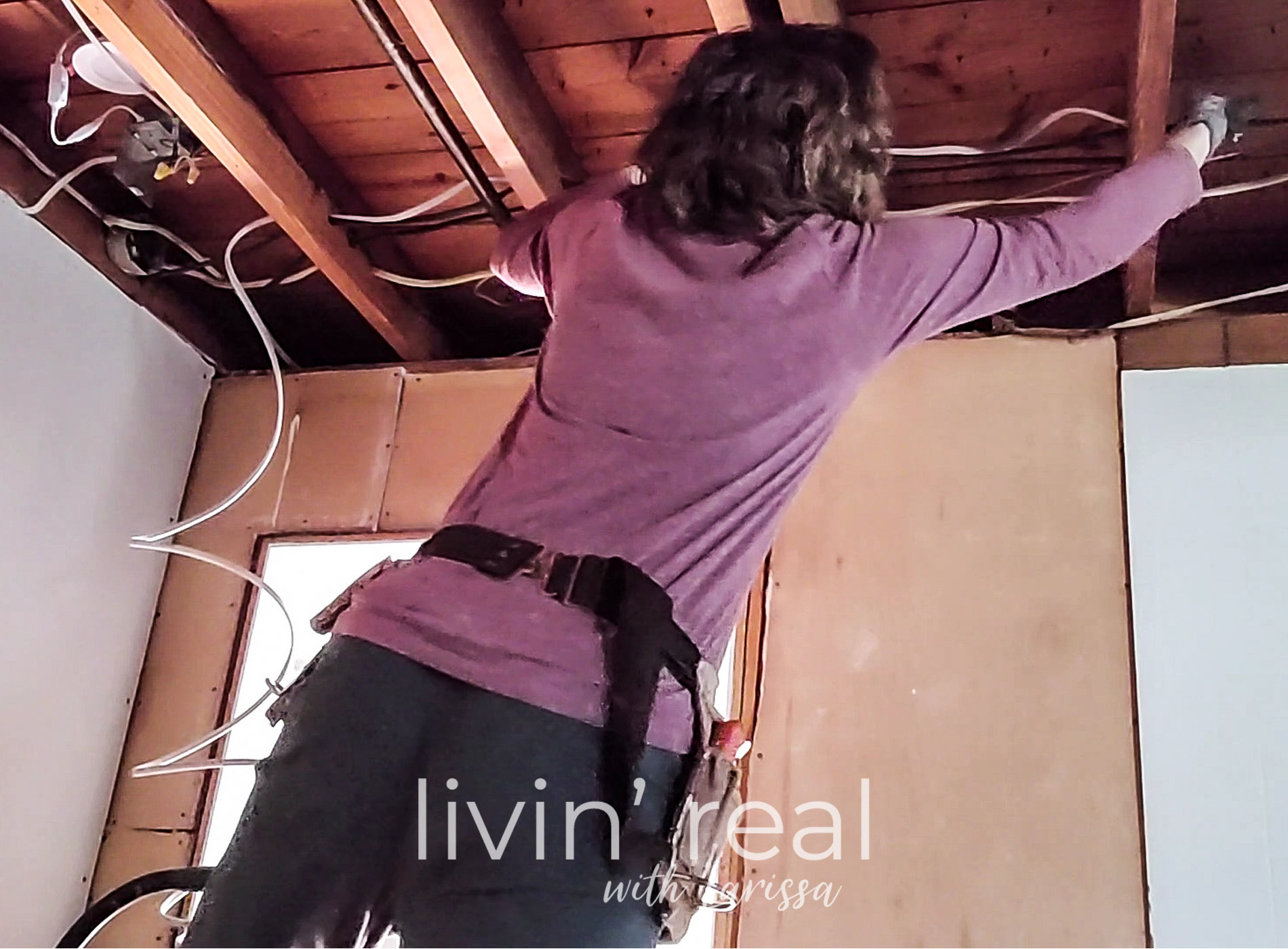 DIY Lighting Family Room Install by Livin' Real with Larissa | livinrealwithlarissa.com #livinrealwithlarissa