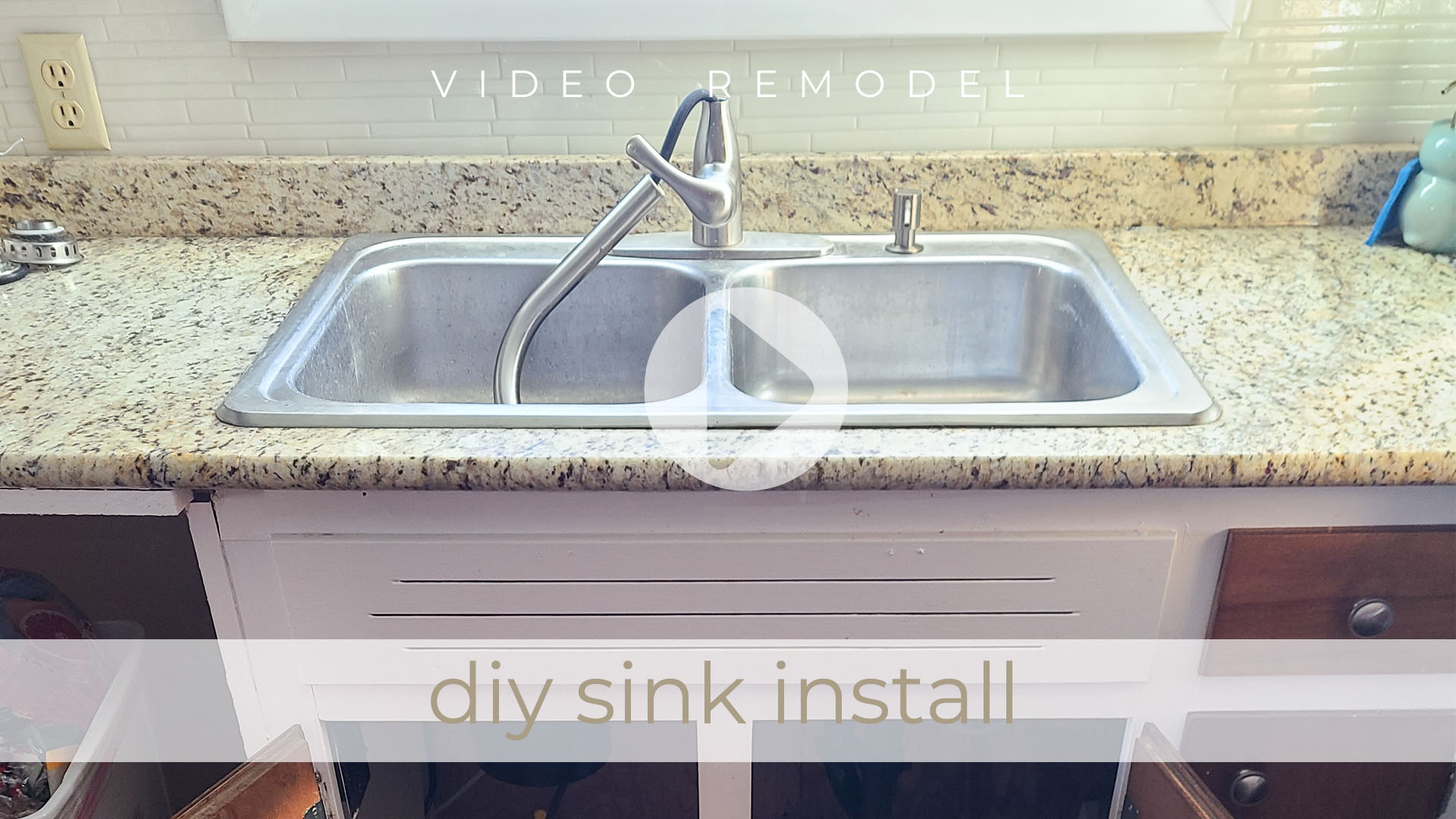 Video DIY Granite Composite Sink Install by Livin' Real with Larissa | livinrealwithlarissa.com #livinrealwithlarissa Video DIY Granite Composite Sink | New Home Kitchen Sink Install by Livin' Real with Larissa | livinrealwithlarissa.com #livinrealwithlarissa