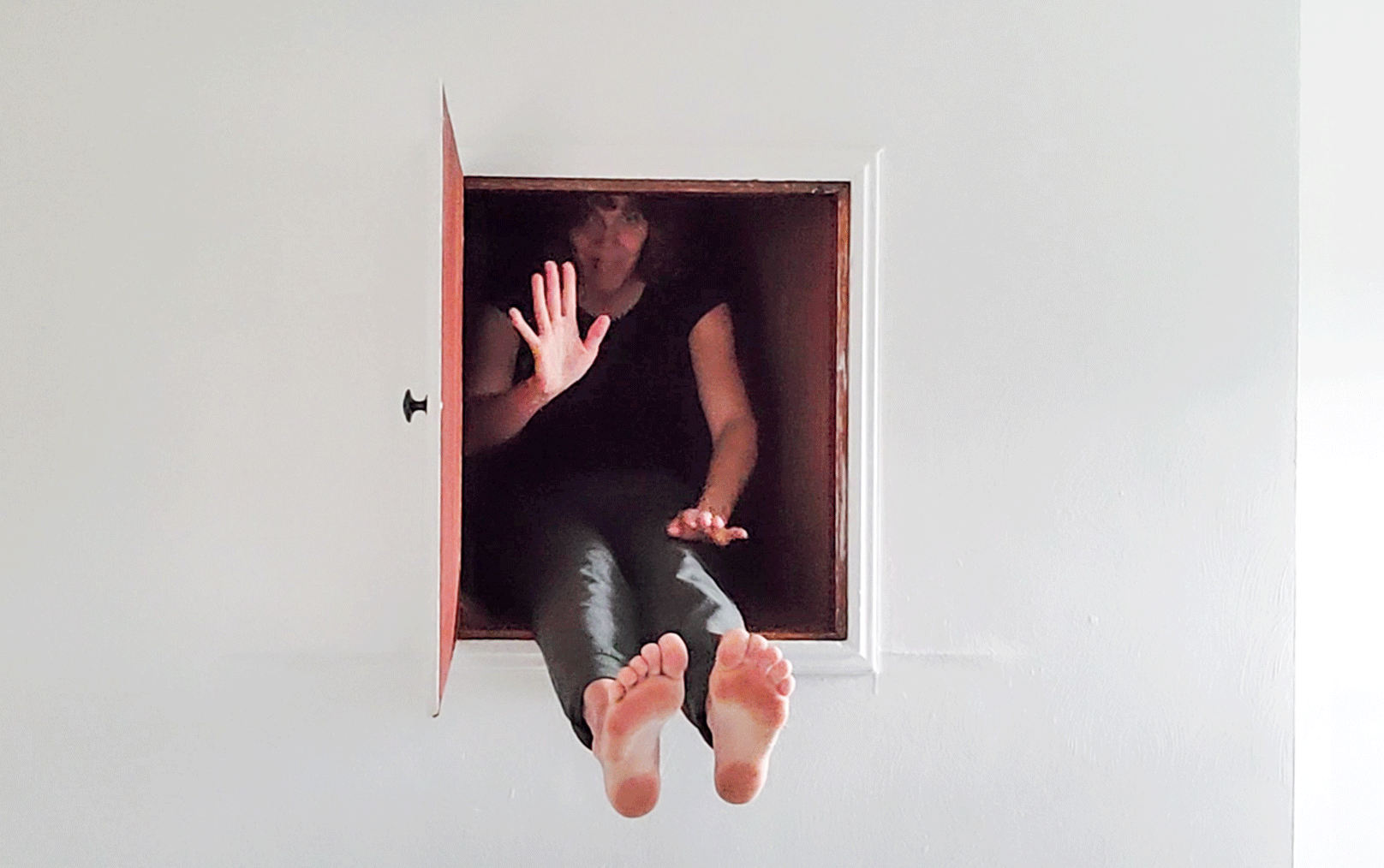 Larissa in Sensory Space Hideout Before | livinrealwithlarissa.com #livinrealwithlarissa
