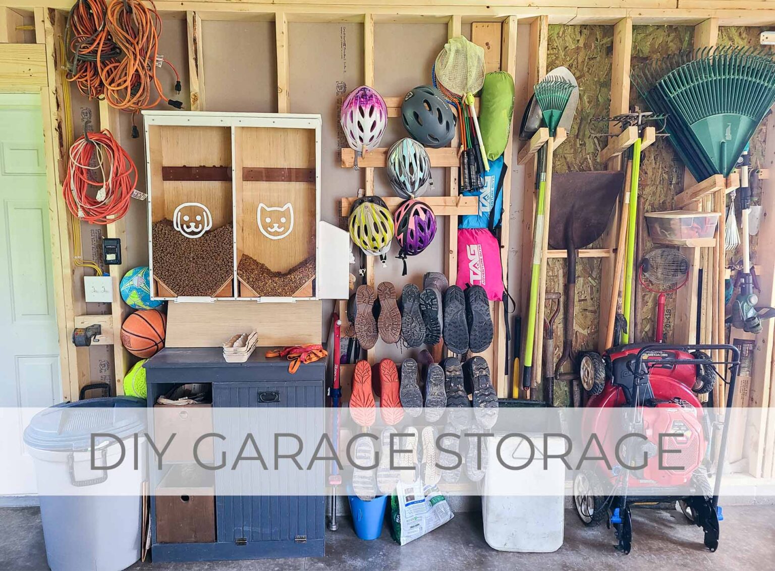 Showcase of DIY Built-In Garage Storage by Livin' Real with Larissa | livinrealwithlarissa.com #livinrealwithlarissa