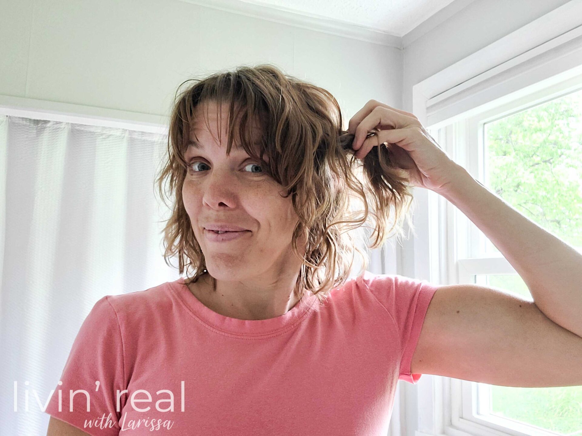 Larissa with her hot mess hair before bob pixie haircut tutorial by Livin' Real with Larissa | livinrealwithlarissa.com #livinrealwithlarissa Larissa with her hot mess hair before bob pixie haircut tutorial by Livin' Real with Larissa | livinrealwithlarissa.com #livinrealwithlarissa