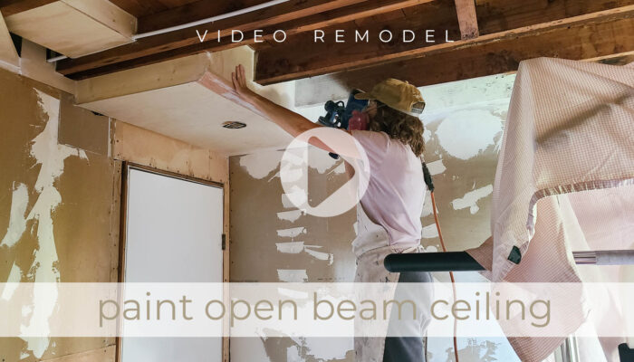 Video Vlog How to Paint an Open Beam Ceiling by Livin' Real with Larissa | livinrealwithlarissa.com #livinrealwithlarissa