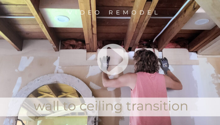 Video Vlog of How to Create a Wall to Ceiling Transition by Livin' Real with Larissa | livinrealwithlarissa.com #livinrealwithlarissa